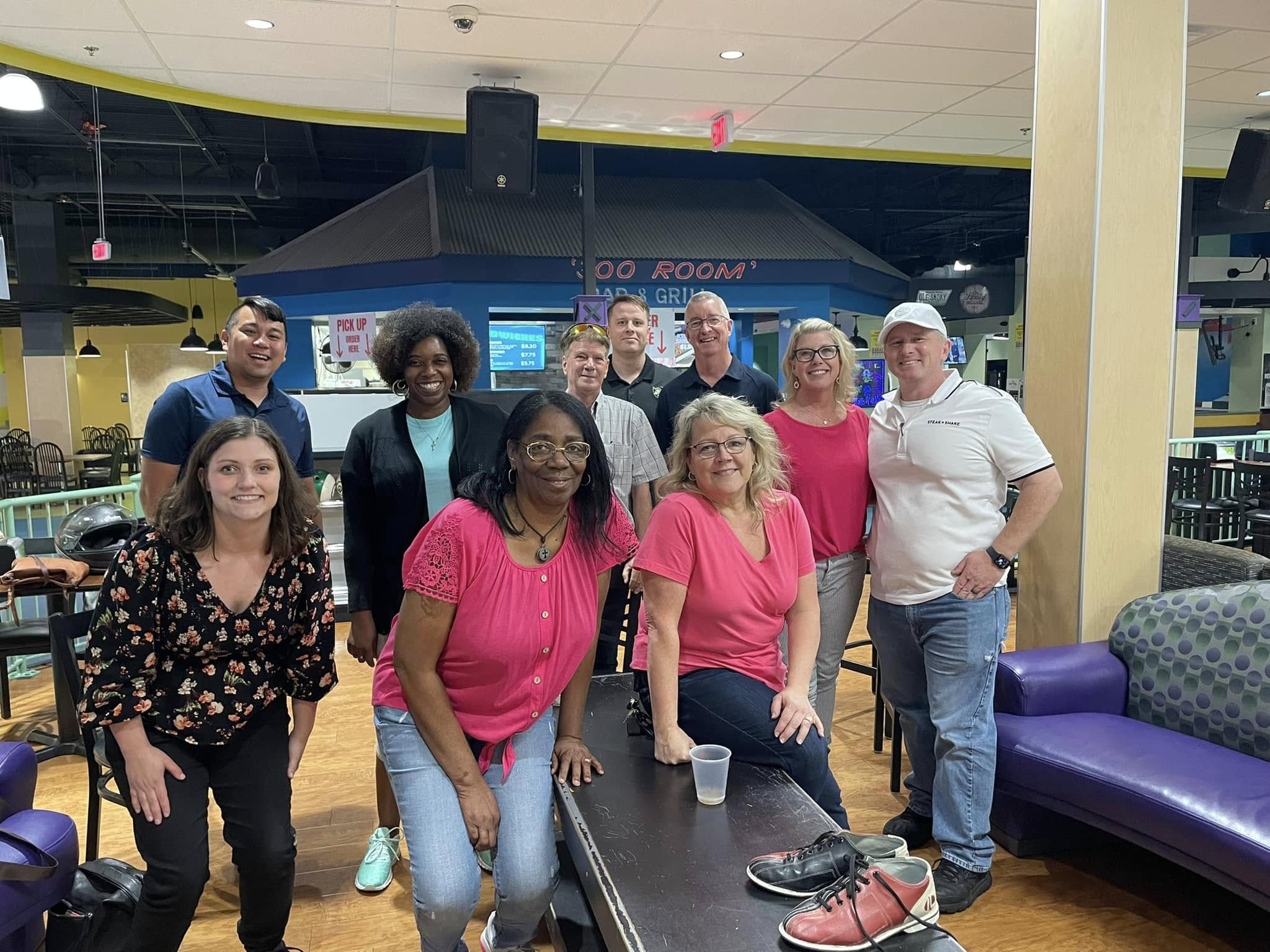 Networking For Awesome People monthly mixer at the bowling alley in Murfreesboro